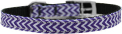 Chevrons Nylon Dog Collar With Classic Buckle 3/8" Size