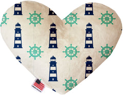 Lighthouses Inch Canvas Heart Dog Toy