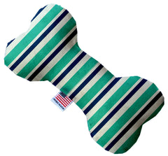 Aquatic Stripes Stuffing Free Bone Dog Toy