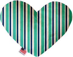 Aquatic Stripes Heart Dog Toy