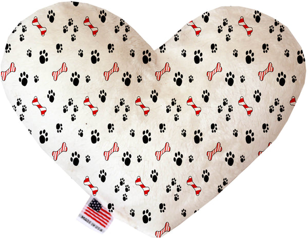 Sweet Paws Inch Canvas Heart Dog Toy