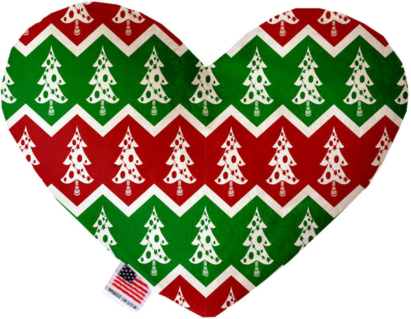 Chevron Christmas Trees Inch Canvas Heart Dog Toy