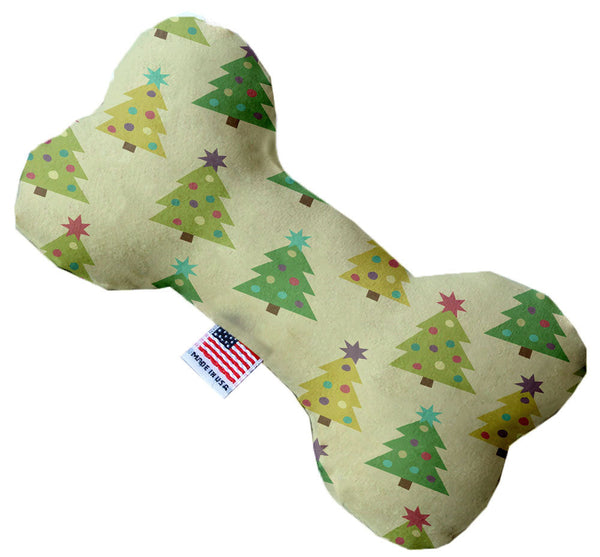 Cutesy Christmas Trees Inch Canvas Bone Dog Toy