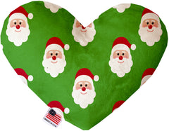 Smiling Santa Inch Canvas Heart Dog Toy