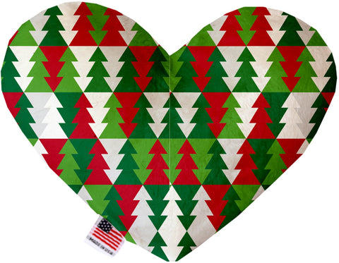 Classy Christmas Trees Inch Canvas Heart Dog Toy