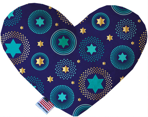 Blue Star Of David Inch Canvas Heart Dog Toy