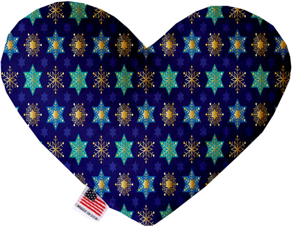 Star Of Davids And Snowflakes 8 Inch Heart Dog Toy