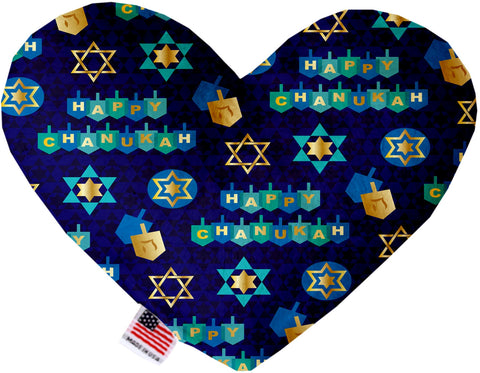 Chanukah Bliss Inch Canvas Heart Dog Toy