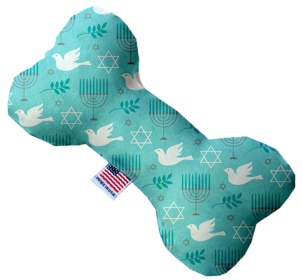 Peace And Hanukkah 10 Inch Stuffing Free Bone Dog Toy