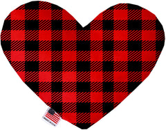 Red Buffalo Check Inch Canvas Heart Dog Toy