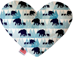 Winter Bear Tracks Inch Canvas Heart Dog Toy