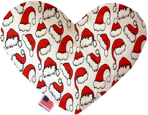 Santa Hats Inch Canvas Heart Dog Toy