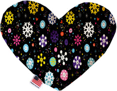 Smiley Snowflakes 8 Inch Heart Dog Toy