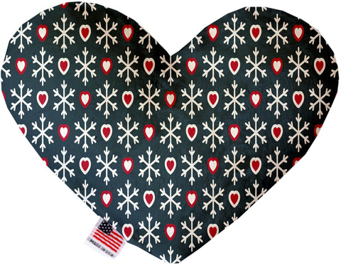 Snowflakes And Hearts 6 Inch Heart Dog Toy