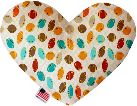 Football Frenzy Inch Canvas Heart Dog Toy