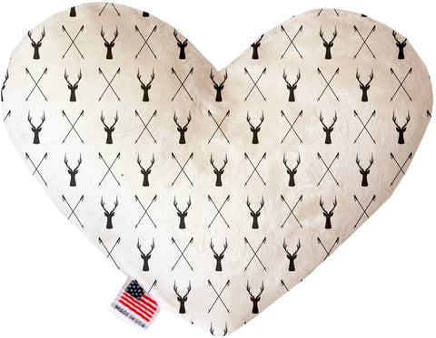 Deer Dreaming Inch Canvas Heart Dog Toy