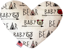 Baby Bear Canvas Heart Dog Toy