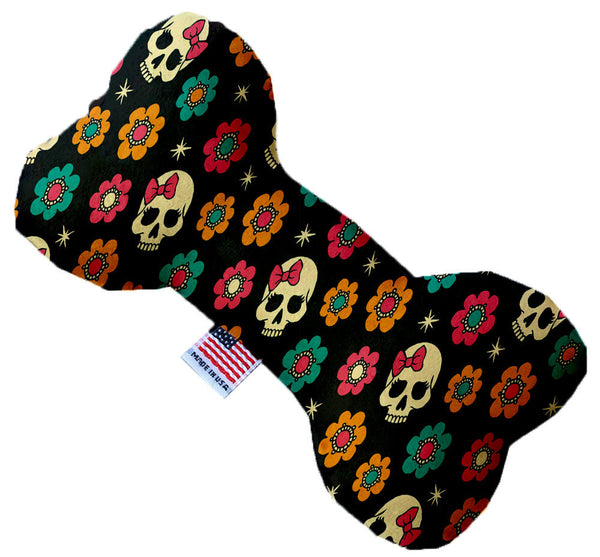 Sugar She Skulls Inch Canvas Bone Dog Toy