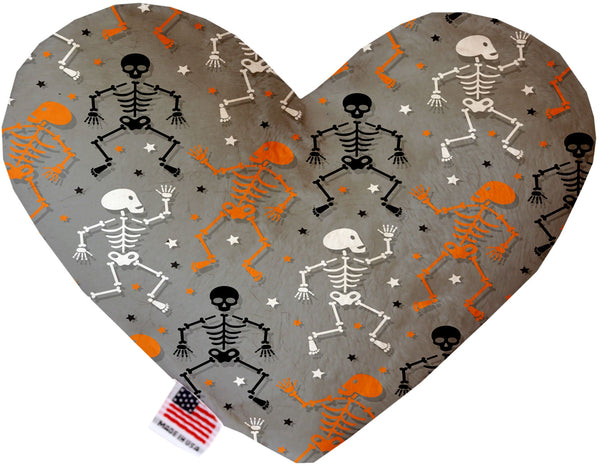 Skeletons Dancing Inch Canvas Heart Dog Toy