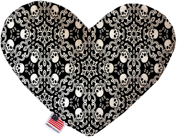 Spinning Skulls Inch Canvas Heart Dog Toy