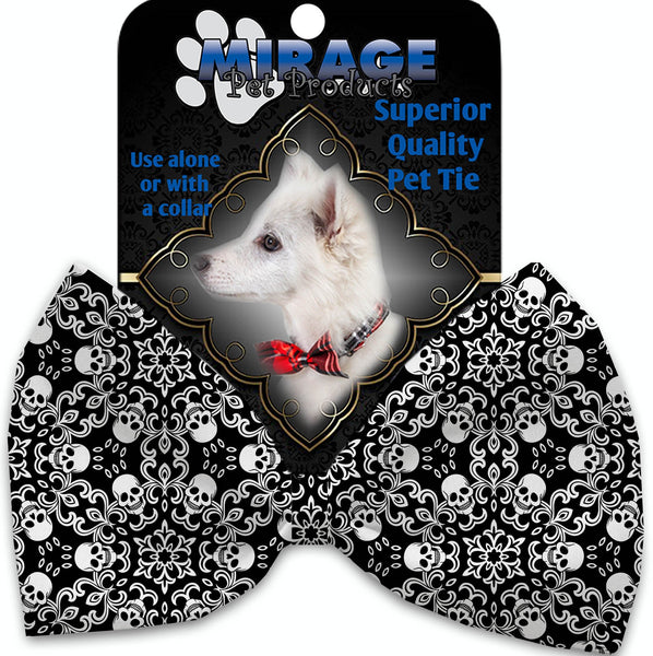 Spinning Skulls Pet Bow Tie Collar Accessory With Velcro