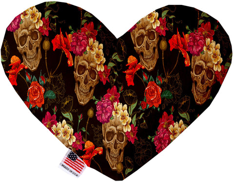 Tropical Skulls Inch Canvas Heart Dog Toy