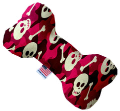 Pink Camo Skulls Inch Canvas Bone Dog Toy