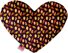 Halloween Candy Confetti Inch Canvas Heart Dog Toy