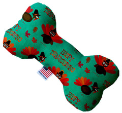 Happy Thanksgiving Inch Canvas Bone Dog Toy