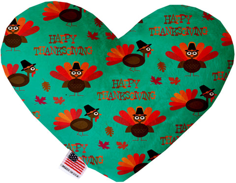 Happy Thanksgiving Inch Canvas Heart Dog Toy