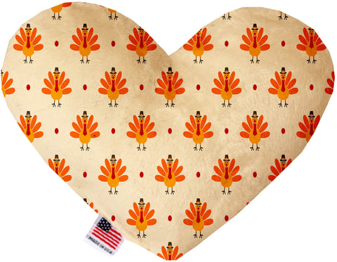 Turkey Trot Inch Canvas Heart Dog Toy