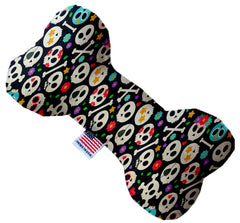 Dia De Los Muertos Skulls Inch Canvas Bone Dog Toy