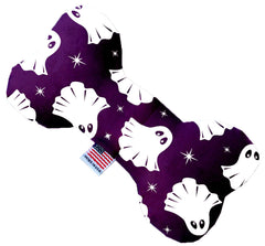 Ghosts On Purple Inch Canvas Bone Dog Toy