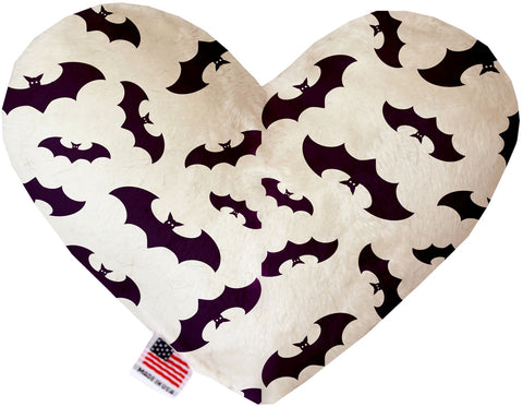 Purple Bats Inch Canvas Heart Dog Toy