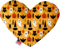 Happy Halloween Inch Canvas Heart Dog Toy