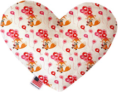 Fox Balloons Inch Canvas Heart Dog Toy