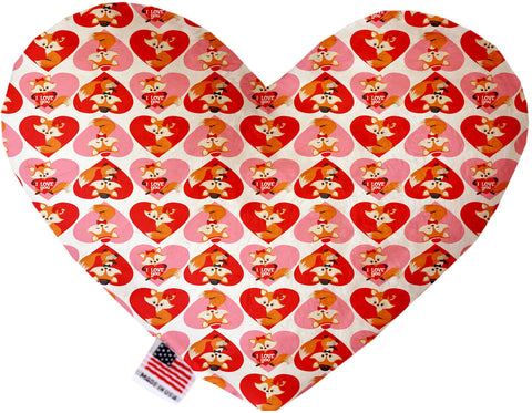 Foxy Love Inch Canvas Heart Dog Toy