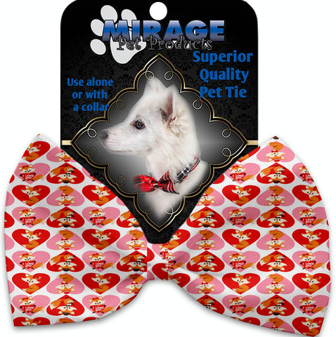 Foxy Love Pet Bow Tie Collar Accessory With Velcro