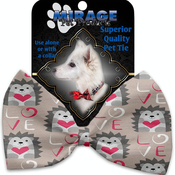 Hedgehog Love Pet Bow Tie Collar Accessory With Velcro