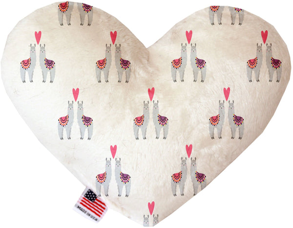 Llama Love Inch Canvas Heart Dog Toy