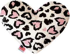 Pink Leopard Hearts Inch Heart Dog Toy