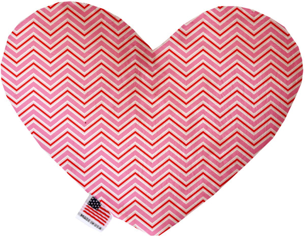 Valentines Day Chevron Inch Canvas Heart Dog Toy