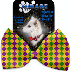 Mardi Gras Diamonds Pet Bow Tie