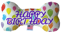 Happy Birthday Balloons Stuffing Free Inch Bone Dog Toy