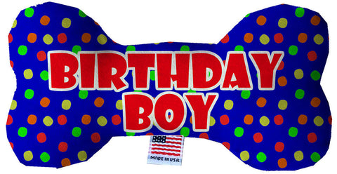 Birthday Boy Inch Fluffy Bone Dog Toy
