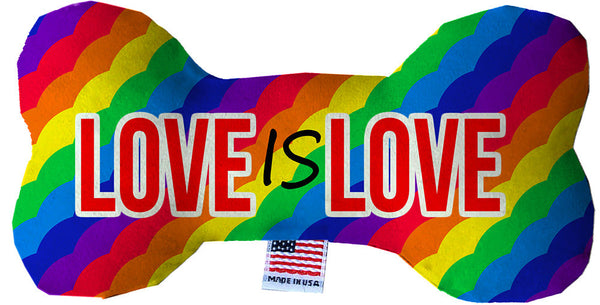 Love Is Love Stuffing Free Inch Bone Dog Toy