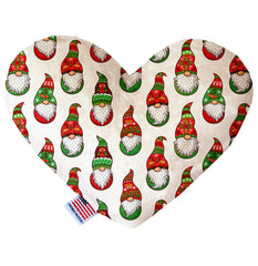 Santa Gnomes Stuffing Free Inch Heart Dog Toy