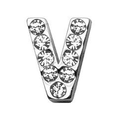 3-4" (18mm) Clear Letter Sliding Charms A - Z