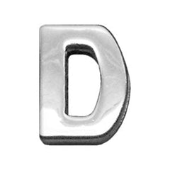 3-4" (18mm) Chrome Letter Sliding Charms A - Z