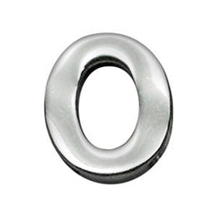 3-4" (18mm) Chrome Letter Sliding Charms A - Z